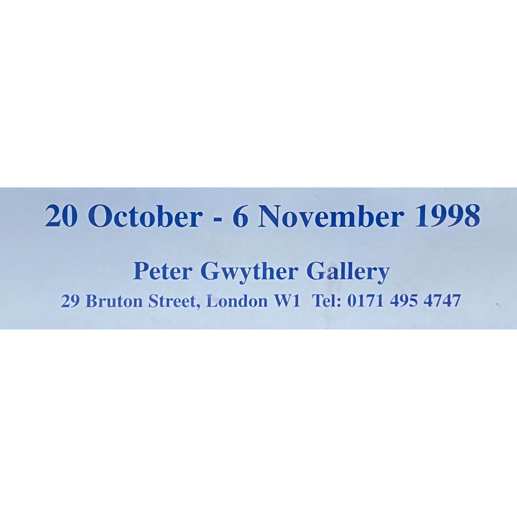 1998 David Hockney Prints 1954 - 1995 Exhibition Poster