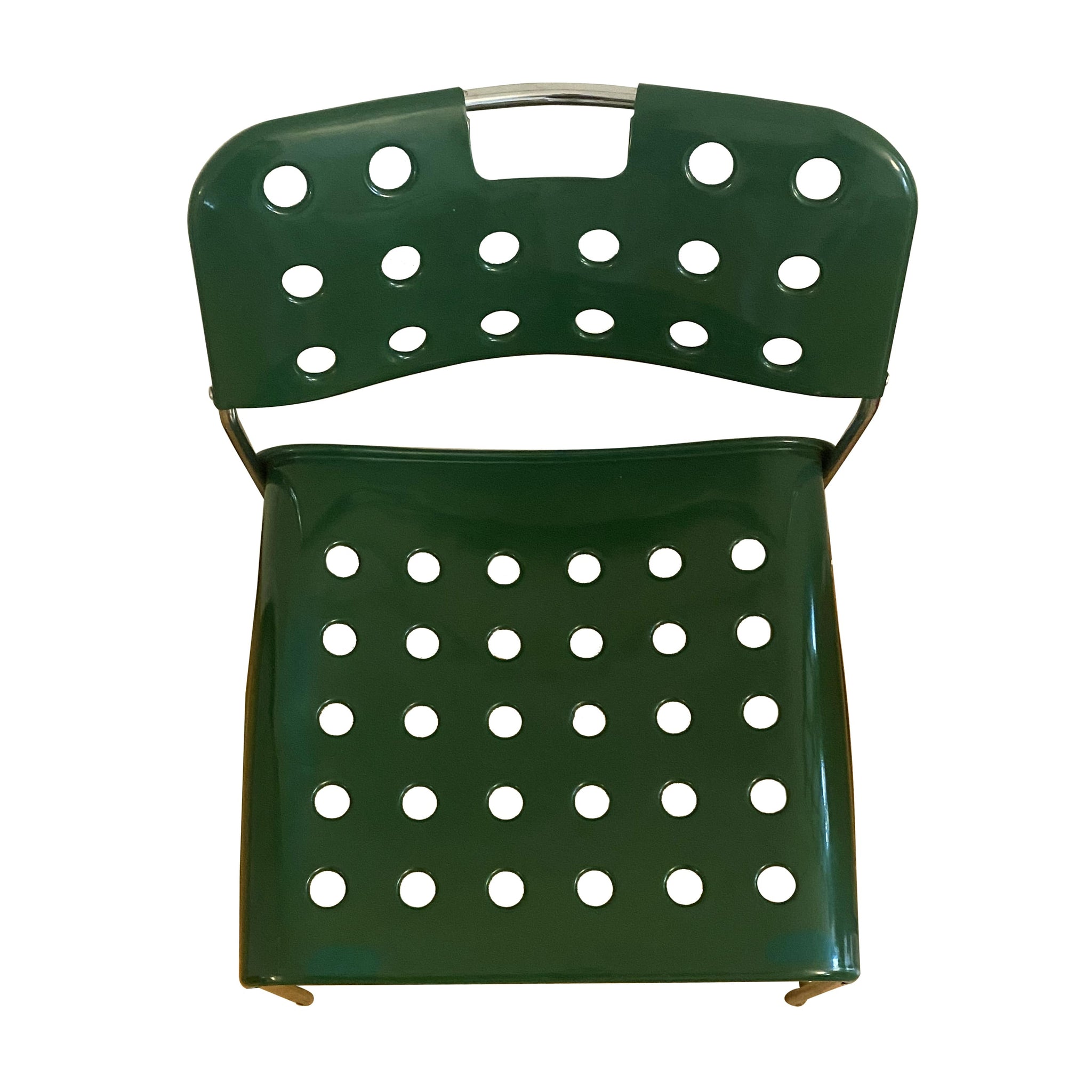 Set of 4 green "Omstak" chairs by Rodney Kinsman OMK