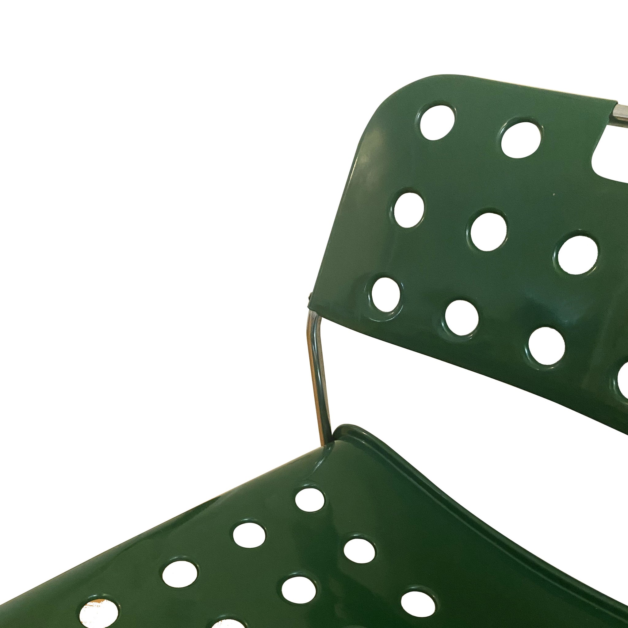 Set of 4 green "Omstak" chairs by Rodney Kinsman OMK
