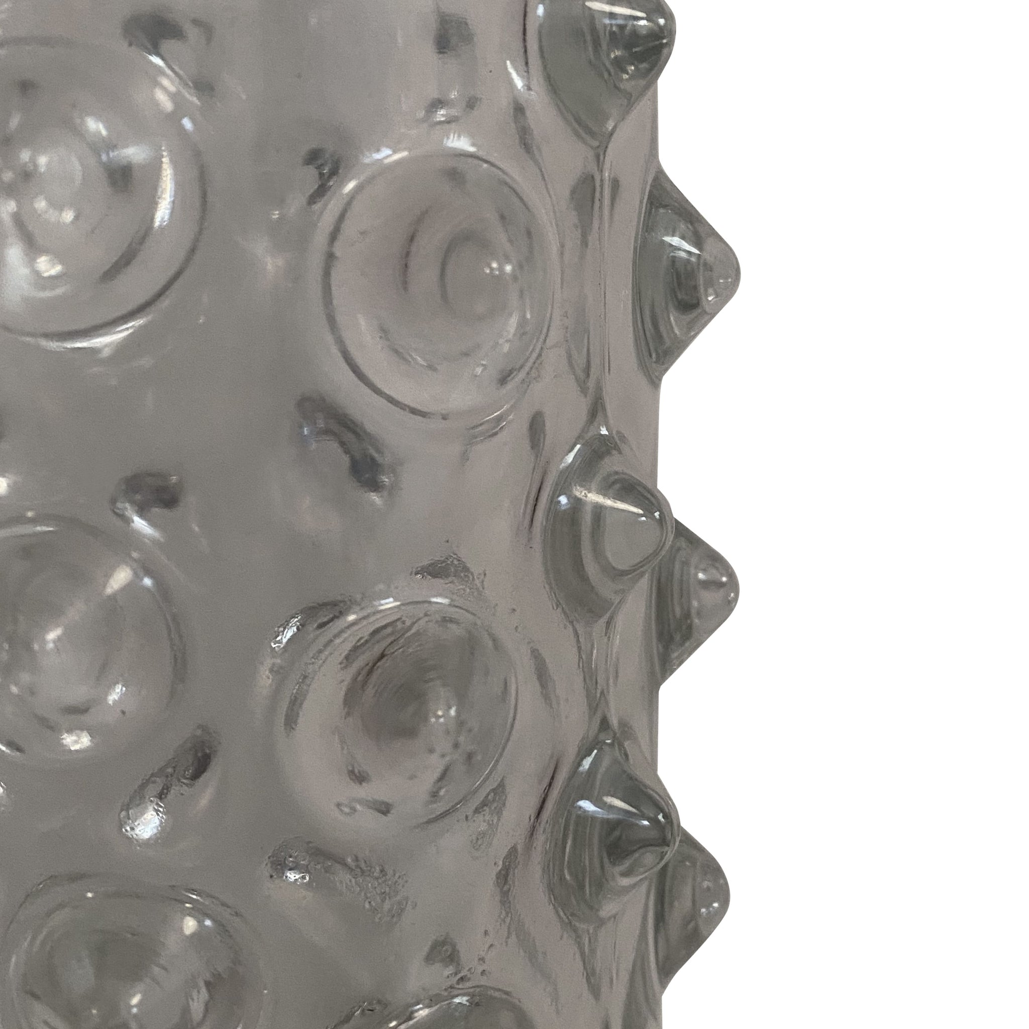 Brutalist Mid-century Spiky Glass Vase